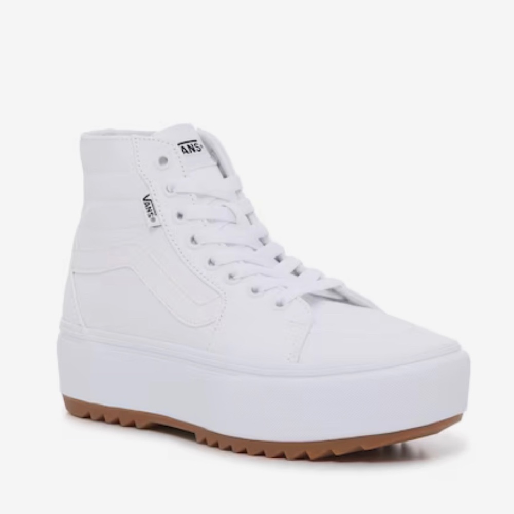 Vans White Platform High-Top Sneakers